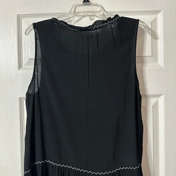 Max Studio Daisy Pattern Sleeveless Tiered Summer Dress - Picture 8 of 14